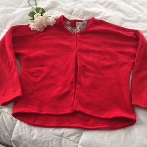 Chicos Sz.3 Red long sleeve cardigan